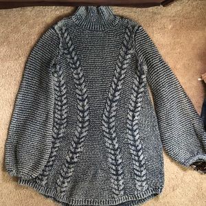 Free People blue oversized sweater